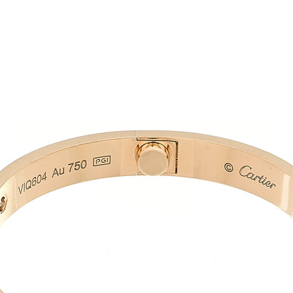 Cartier 18K Yellow Gold 4 Diamond LOVE Bracelet 16 5 of 10