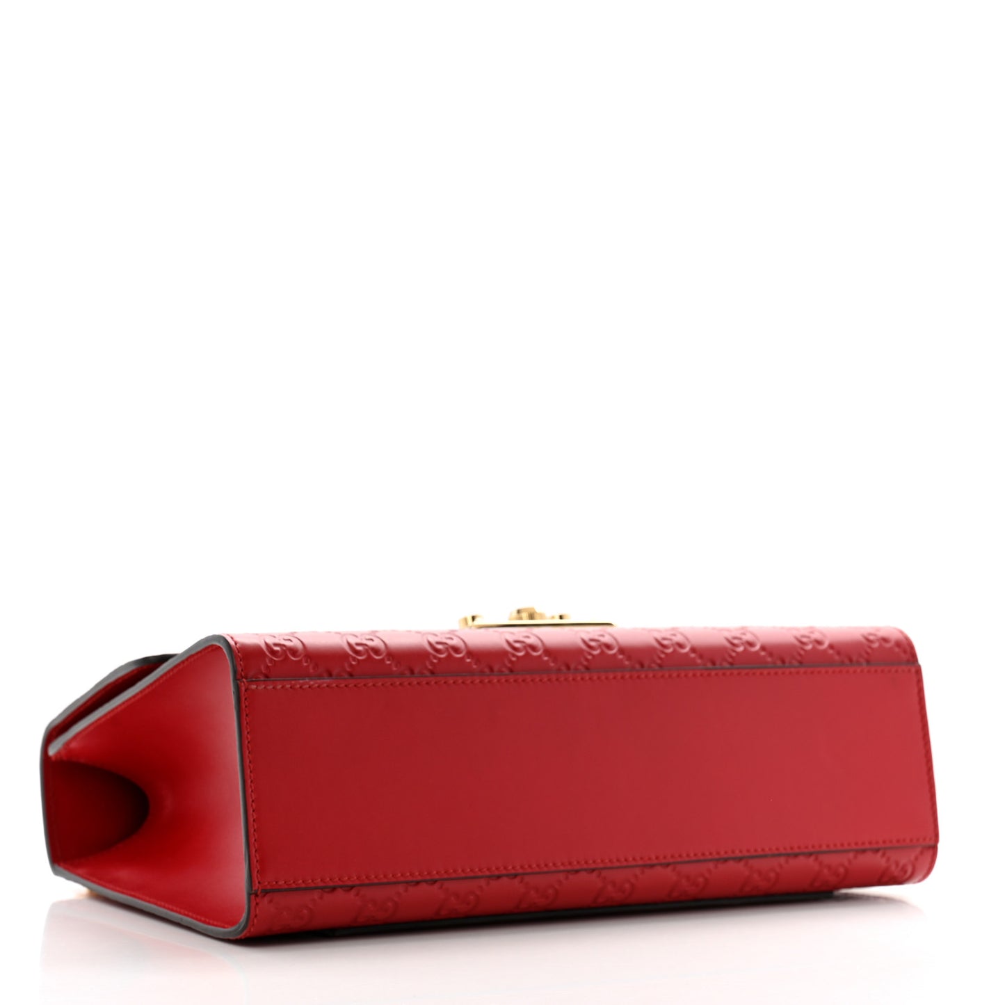 Guccissima Medium Padlock Shoulder Bag Hibiscus Red
