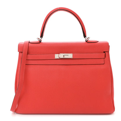 Hermes Togo Kelly Retourne 35 Rouge Casaque 1 of 13