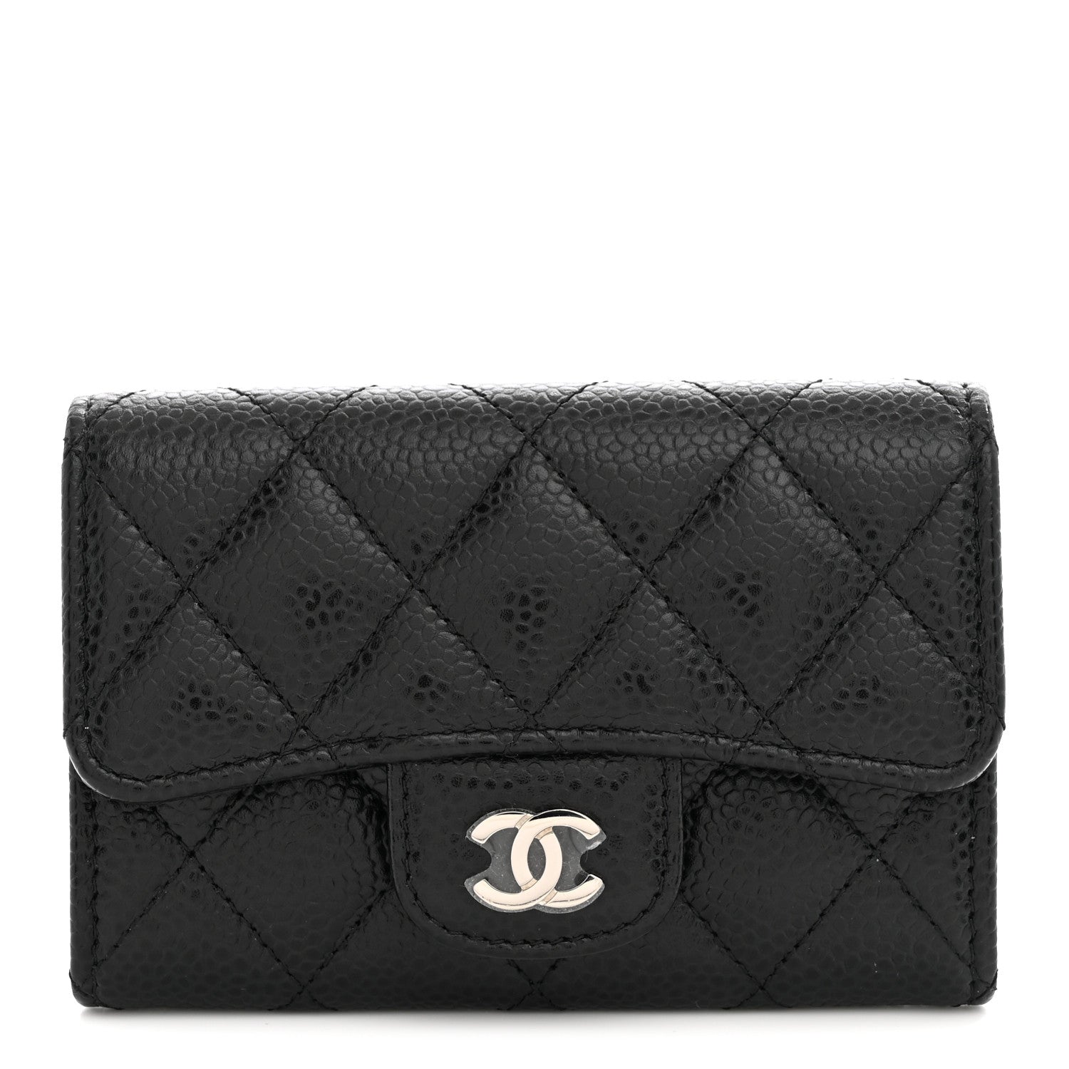 Chanel Caviar Quilted Flap Card Holder Black 1 of 8