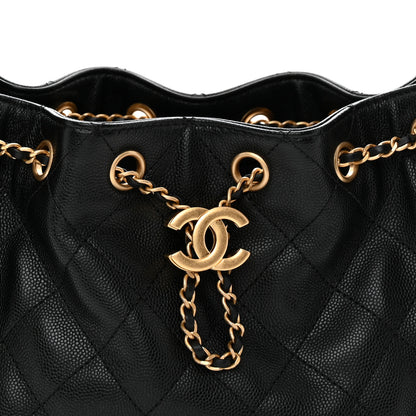 Chanel Caviar Quilted Mini Chanel 25 Handbag Black 8 of 12