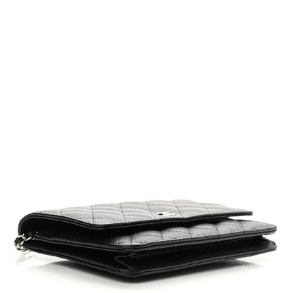 Chanel Caviar Quilted Wallet On Chain WOC Black 4 of 11