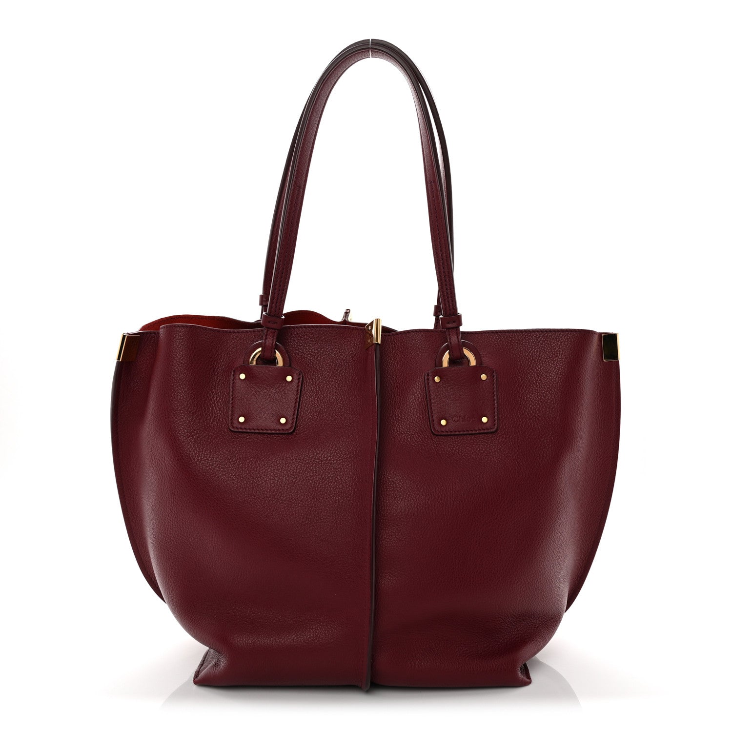 Chloe Smooth Calfskin Medium Vick Tote Burnt Mahogany 1 of 9