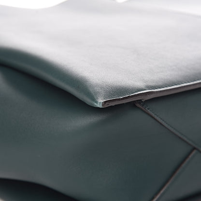 Celine Calfskin Medium Tri-Fold Bag Bottle Green 10 of 13