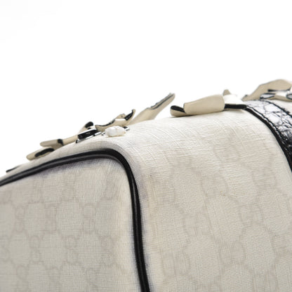 Gucci GG Plus Monogram Embellished Medium Joy Boston White Black 10 of 13