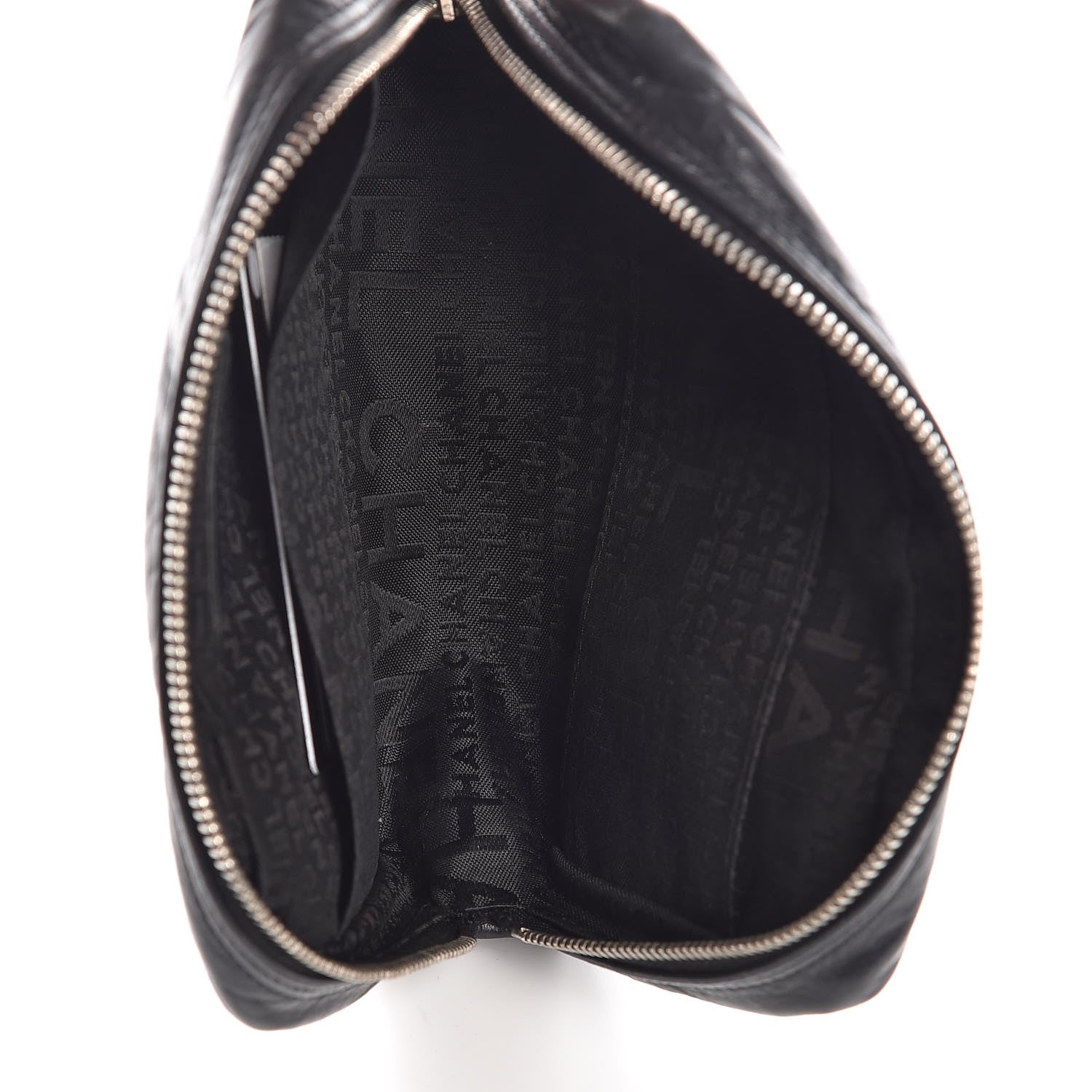 Chanel Aged Calfskin Quilted Cambon Cosmetic Case Black 5 of 8