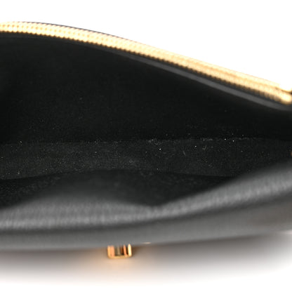 Louis Vuitton Calfskin Lockme Phone Chain Pouch Vanille Black 6 of 11