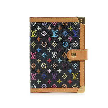 Louis Vuitton Monogram Multicolor Small Ring Agenda Cover Black 1 of 14