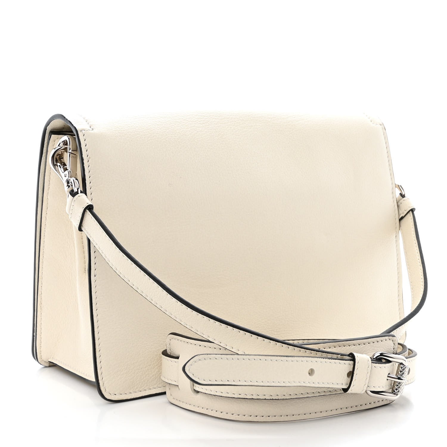 Prada Glace Calf Shoulder Bag White 3 of 12