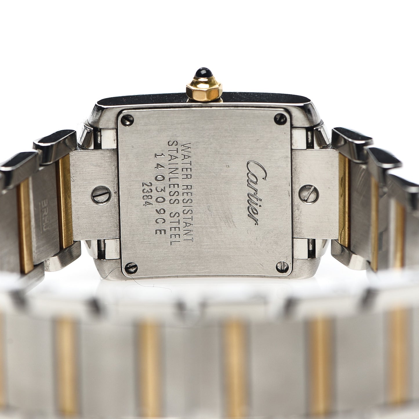 Stainless Steel 18K Yellow Gold 20mm Tank Francaise Quartz Watch