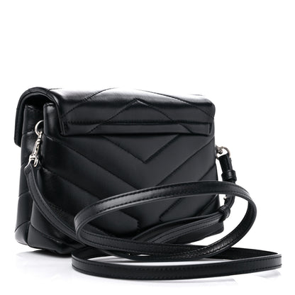 Saint Laurent Calfskin Y Quilted Monogram Toy Loulou Crossbody Bag Black 3 of 11