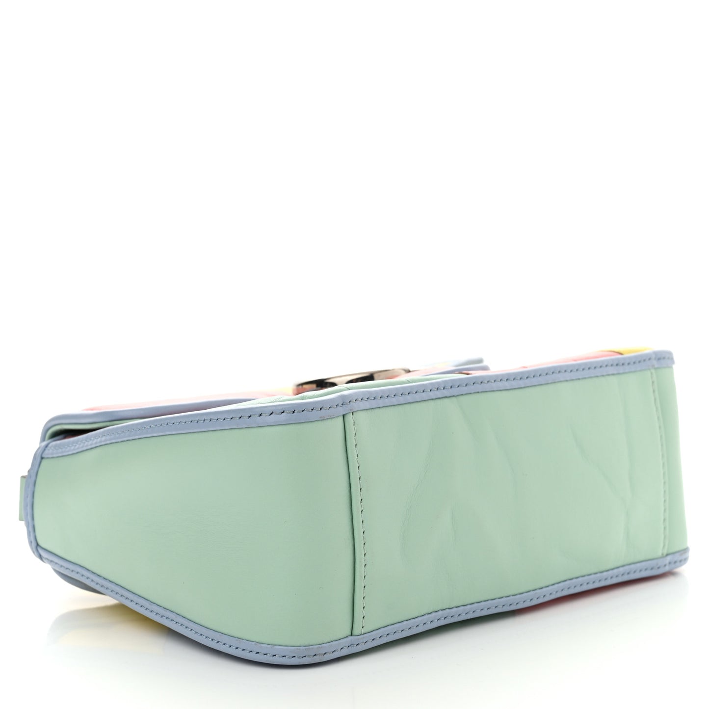 Calfskin Matelasse Diagonal Mini GG Marmont Top Handle Shoulder Bag Multicolor Pastel