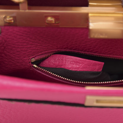 Fendi Cuoio Romano Selleria Mini Peekaboo Iconic Satchel Fuxia 7 of 10