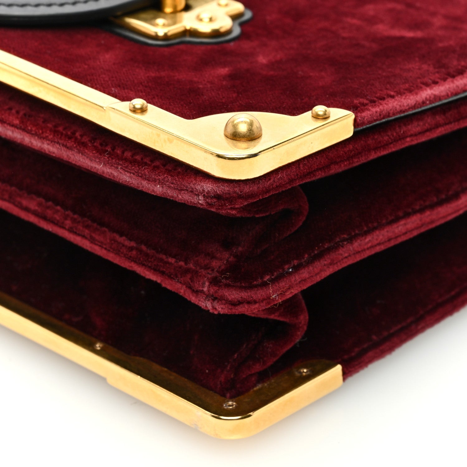 Prada Velvet City Calfskin Cahier Bag Ribes Black 9 of 9
