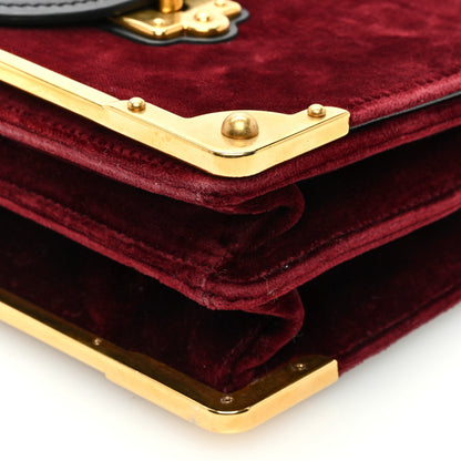 Prada Velvet City Calfskin Cahier Bag Ribes Black 9 of 9