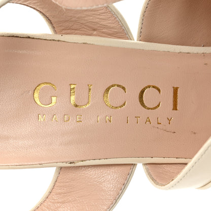 Gucci Malaga Kid Keyla Platform 60/155mm Slingback Sandals 41 Mystic White 8 of 19
