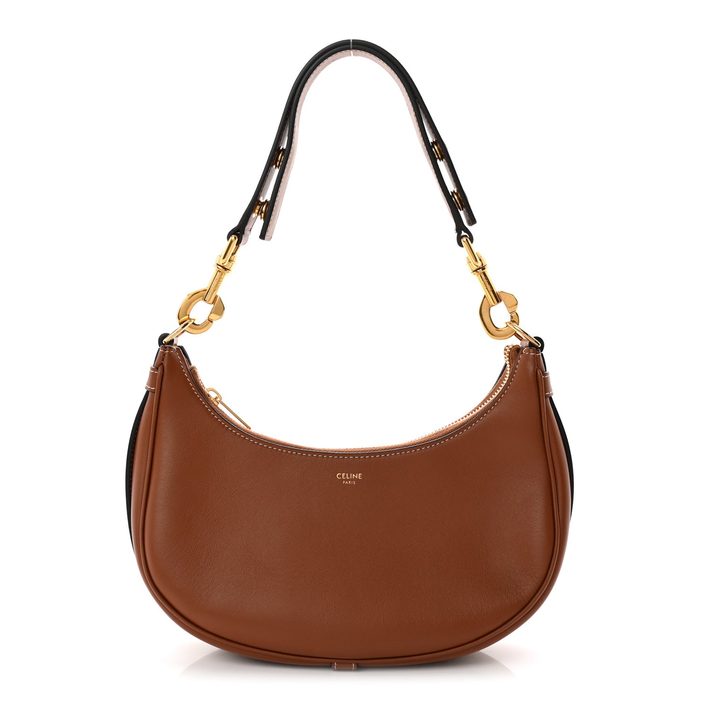 Smooth Calfskin Medium Strap Ava Shoulder Bag Tan