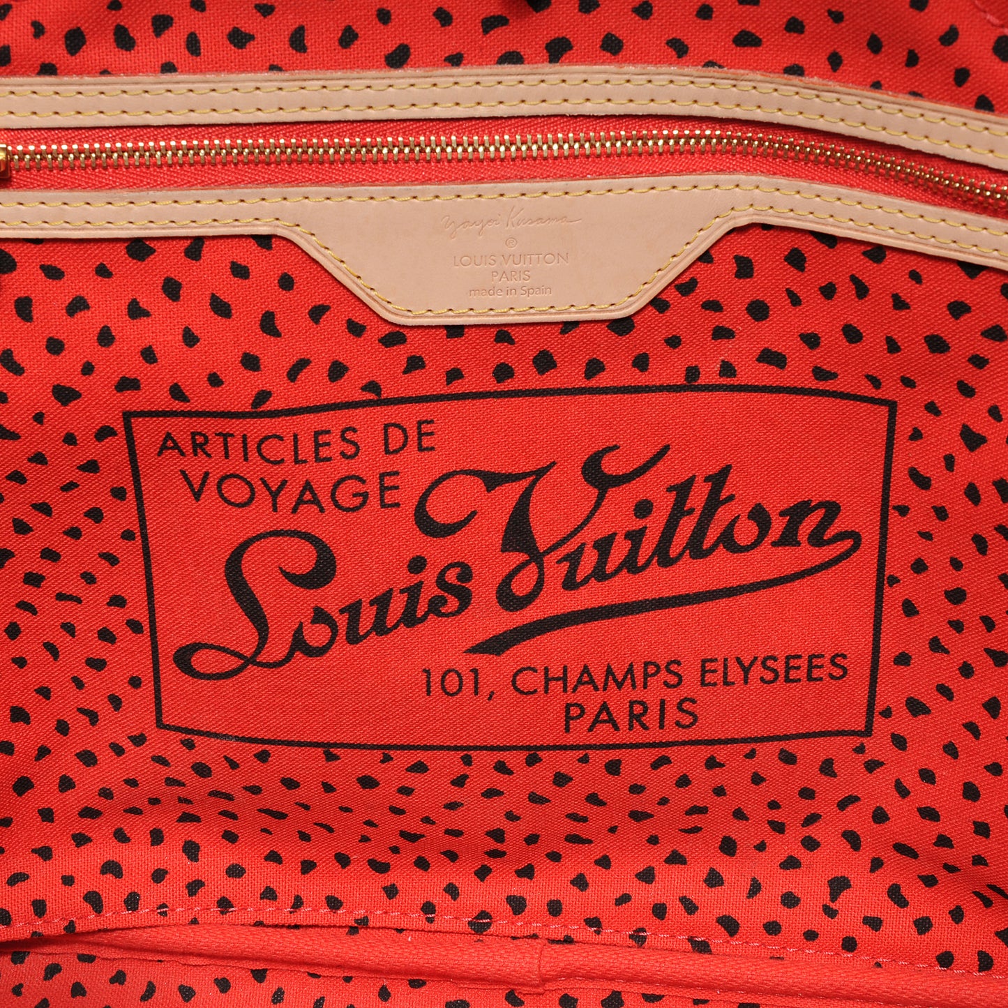 Monogram Kusama Waves Neverfull MM Red