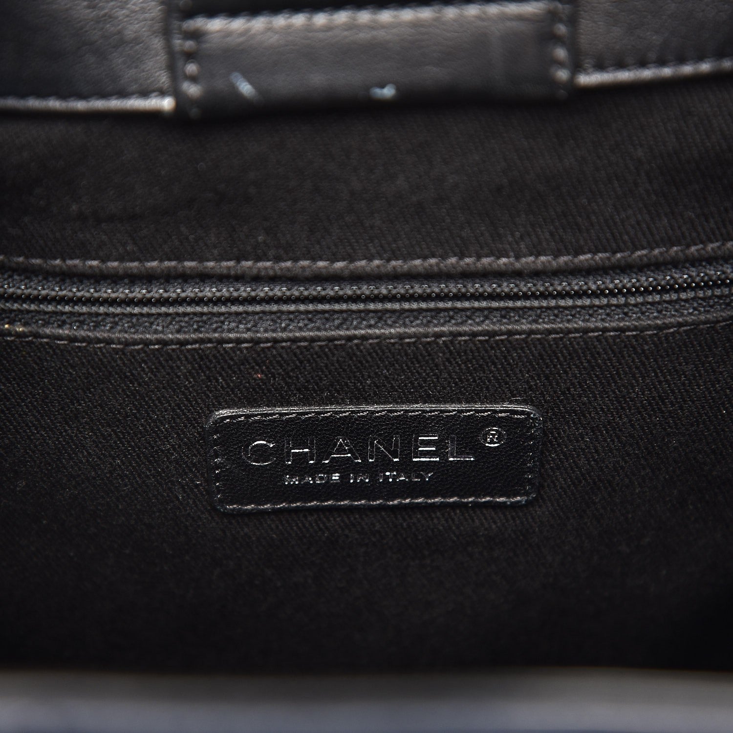 Chanel Caviar Quilted Medium CC Bucket Bag Dark Blue 7 of 8