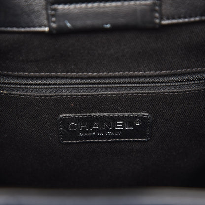 Chanel Caviar Quilted Medium CC Bucket Bag Dark Blue 7 of 8