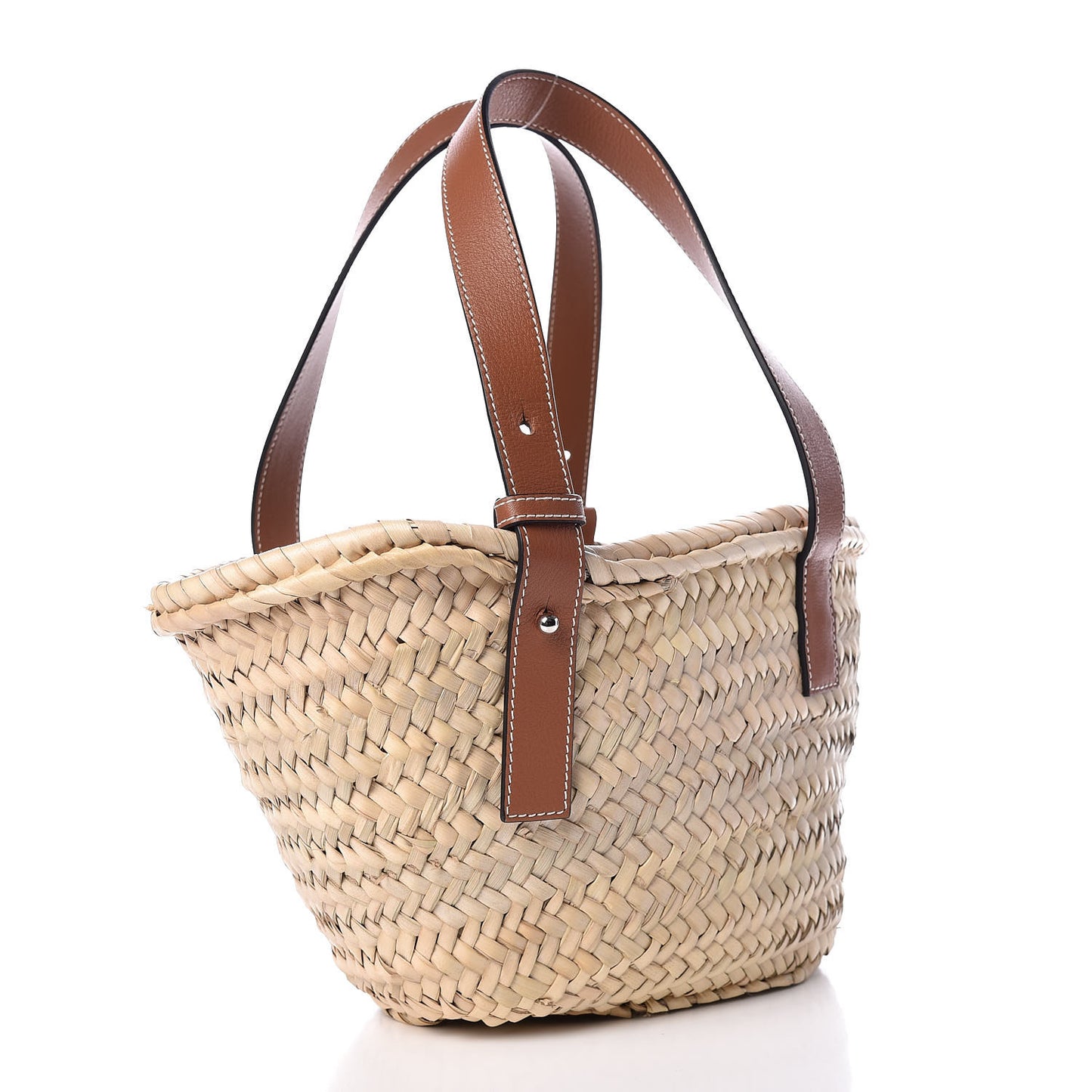 Raffia Small Basket Tote Bag Natural Tan