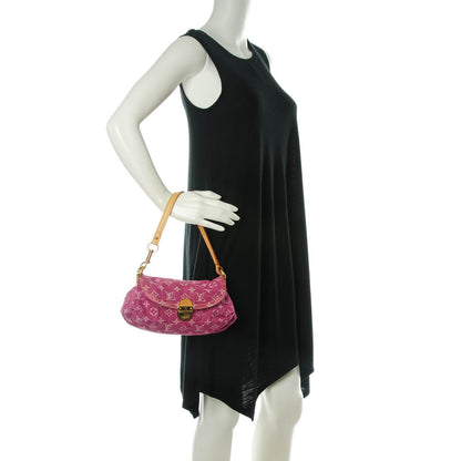 Louis Vuitton Monogram Denim Mini Pleaty Fuchsia 2 of 9