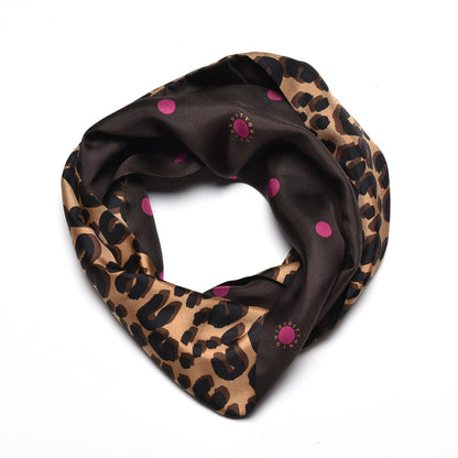 Louis Vuitton Silk Leopard Snood Scarf 1 of 4