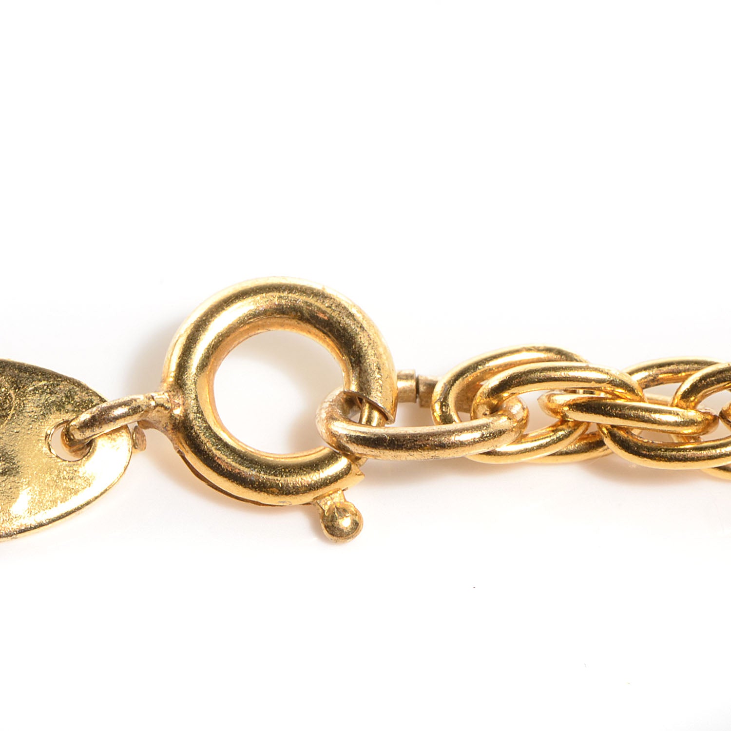 Chanel Pearl CC Pendant Necklace Gold 6 of 7