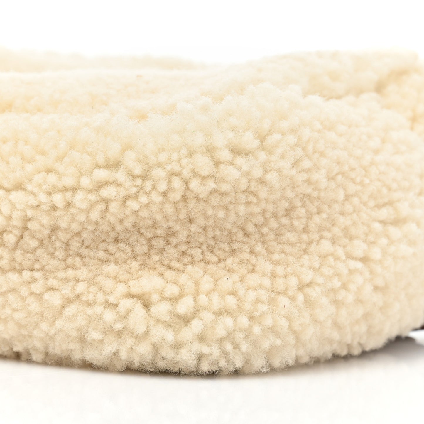 Shearling Monogram Lou Belt Bag Beige