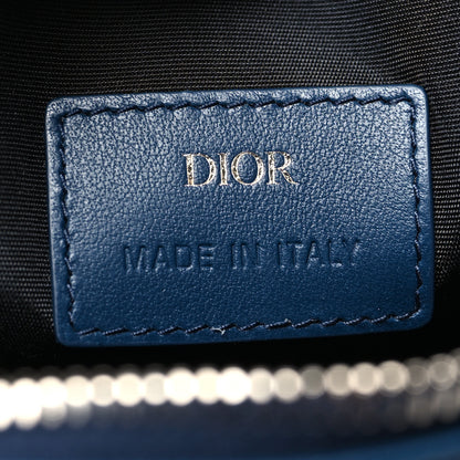 Christian Dior Calfskin Oblique Galaxy Perforated World Tour Messenger Pouch Blue White 6 of 10