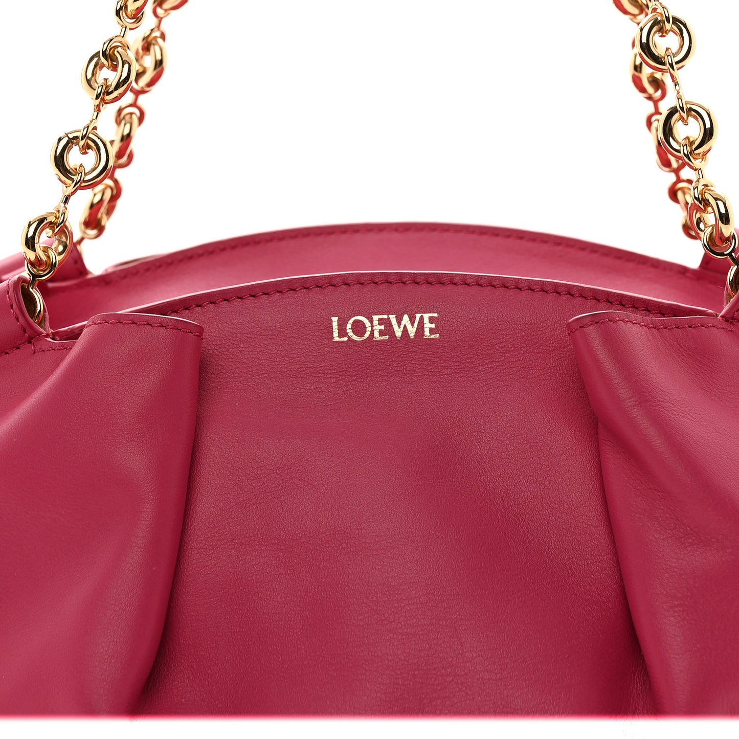 Shiny Nappa Calfskin Small Paseo Bag Magenta