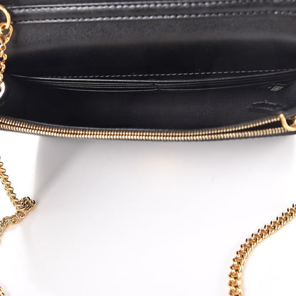 Fendi Vitello Liberty F is Fendi Bi-Color FF 1974 Embossed Medium Envelope Wallet On Chain Black Maya 5 of 7