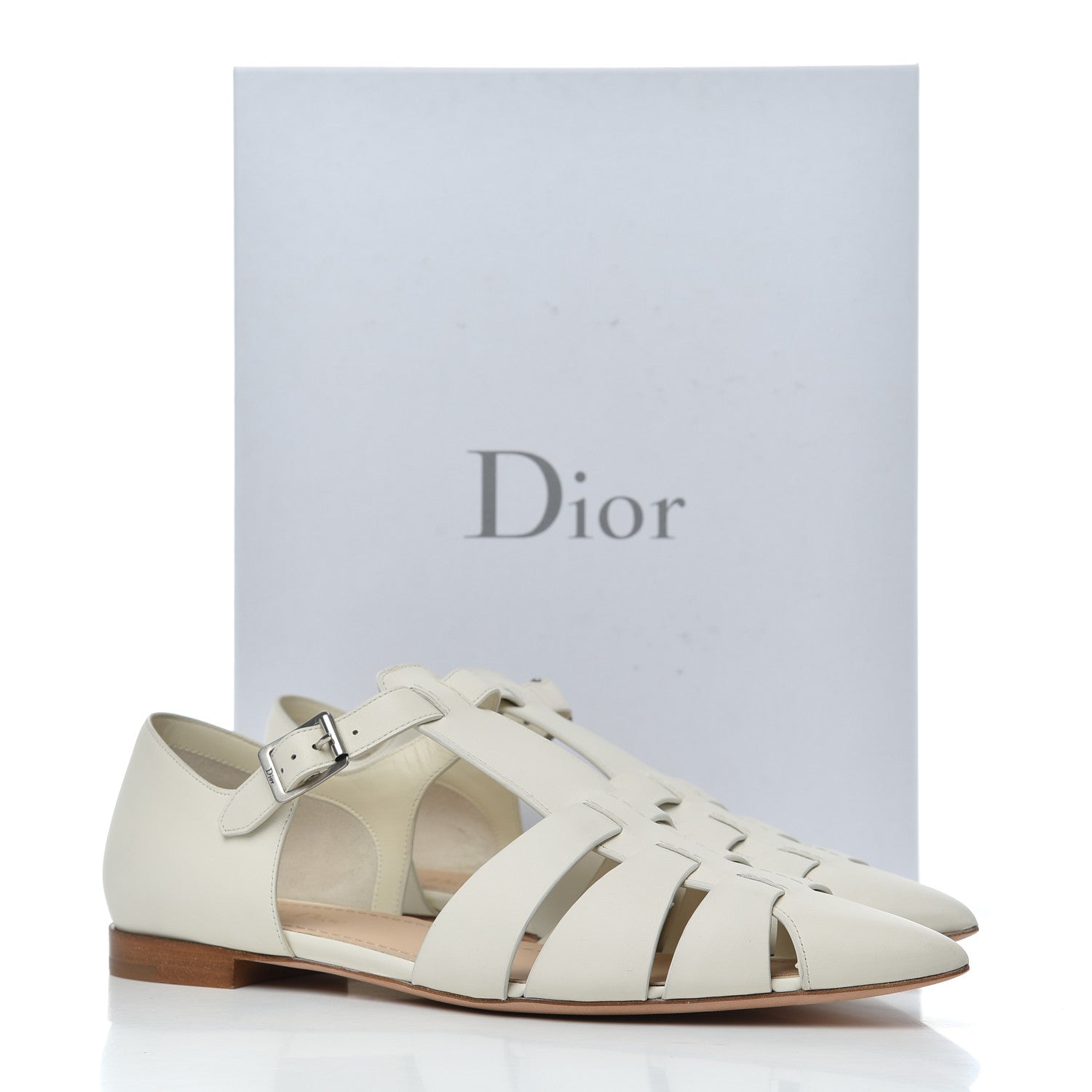 Christian Dior Calfskin Sauvage Ballerina Flat 40 Ivory 16 of 16