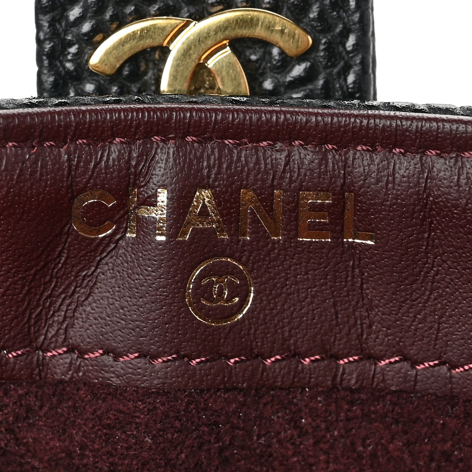 Chanel Caviar Quilted Mini Phone Holder Clutch Black 7 of 7