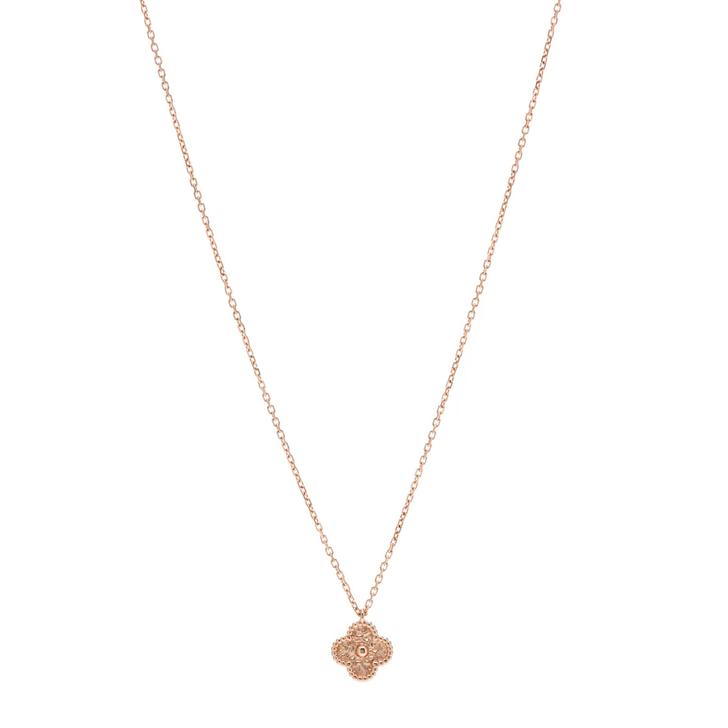 18K Rose Gold Sweet Alhambra Pendant Necklace