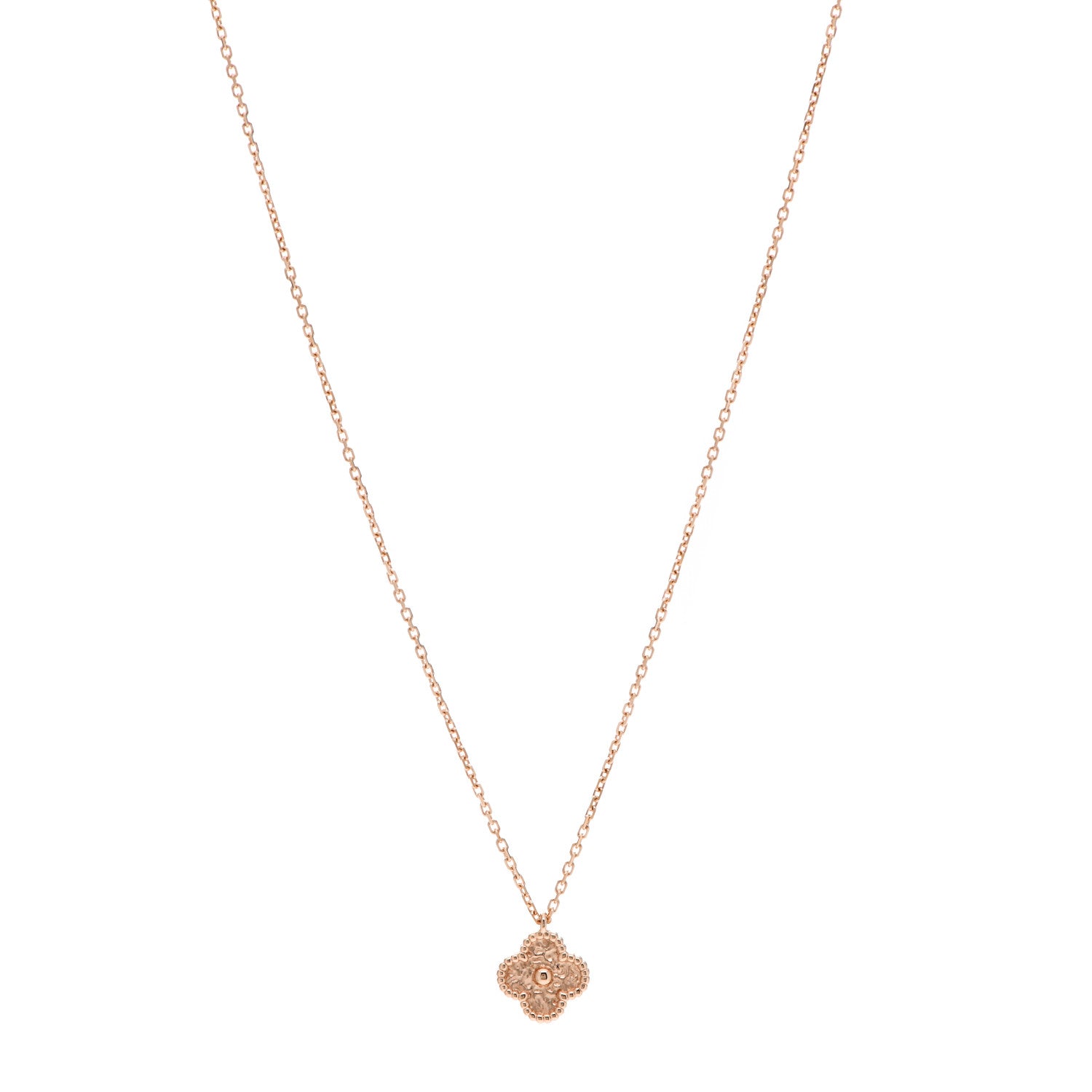 Van Cleef & Arpels 18K Rose Gold Sweet Alhambra Pendant Necklace 1 of 6