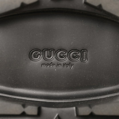 Gucci Rubber GG Monogram Perforated Elea Platform 55mm Lug Sole Sandals 39 Black 7 of 10