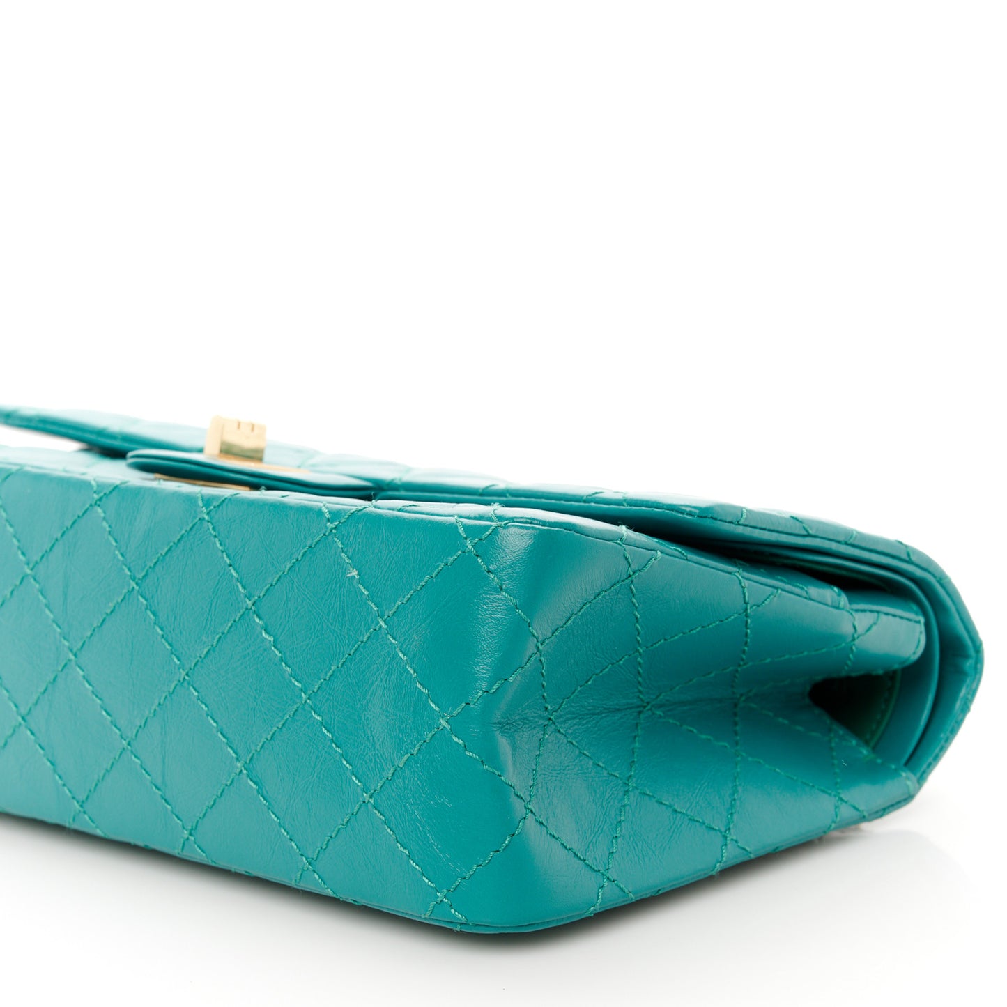 Aged Calfskin Quilted 2.55 Reissue 225 Flap Green