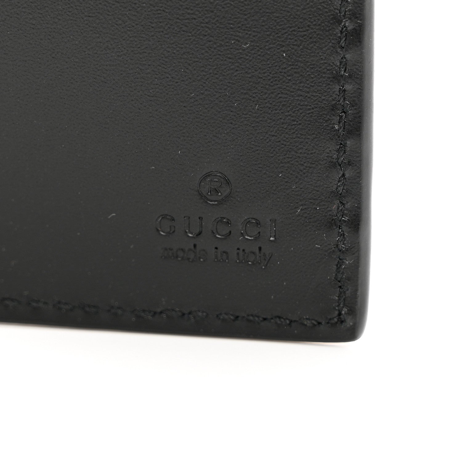 Gucci Guccissima Signature Dorian Bi-Fold Wallet Black 6 of 9