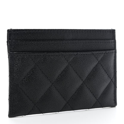 Chanel Caviar Quilted Studded CC Card Holder Black 3 of 9