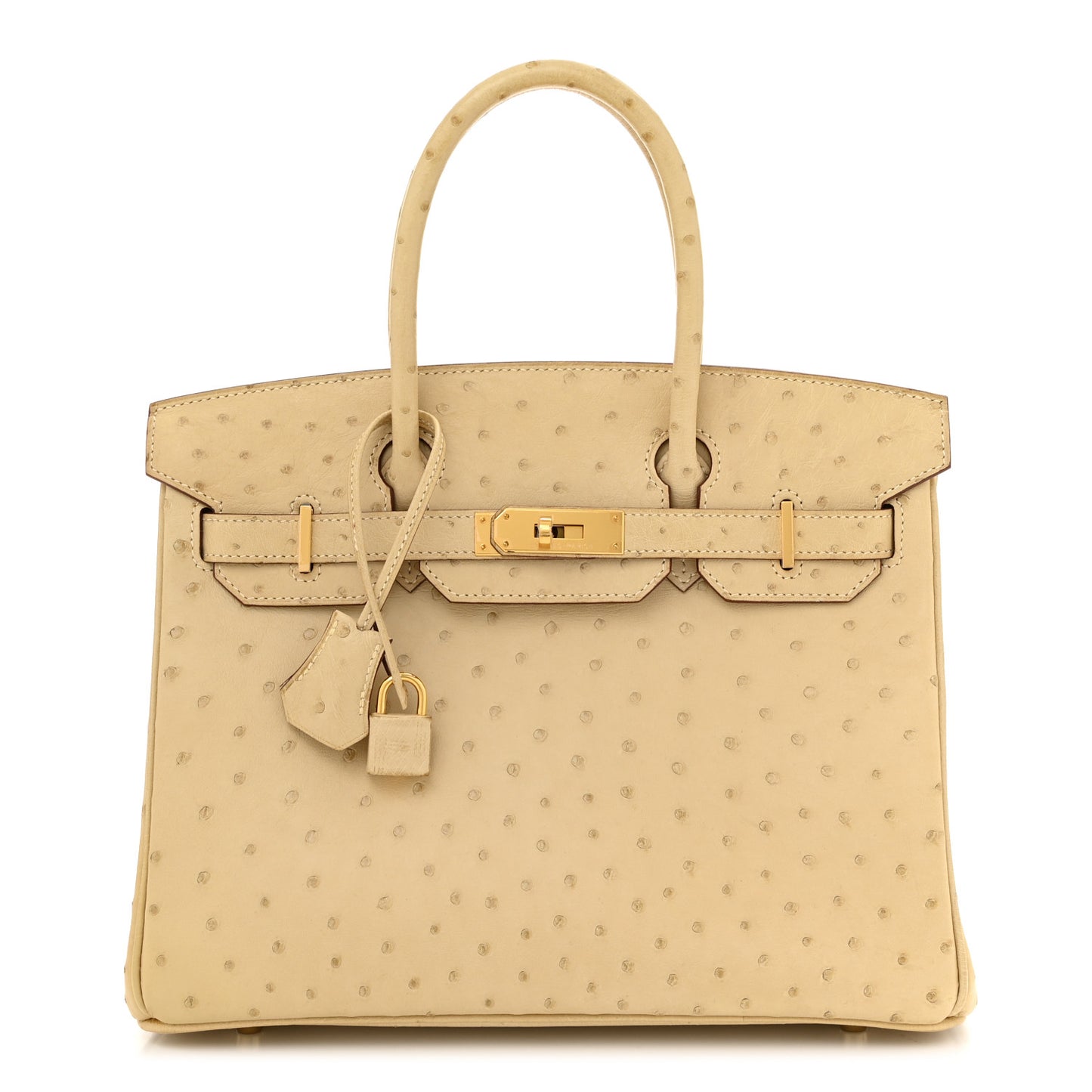 Ostrich Birkin 30 Parchemin