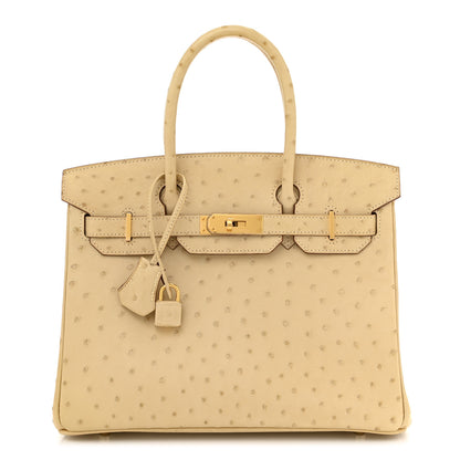 Hermes Ostrich Birkin 30 Parchemin 1 of 10