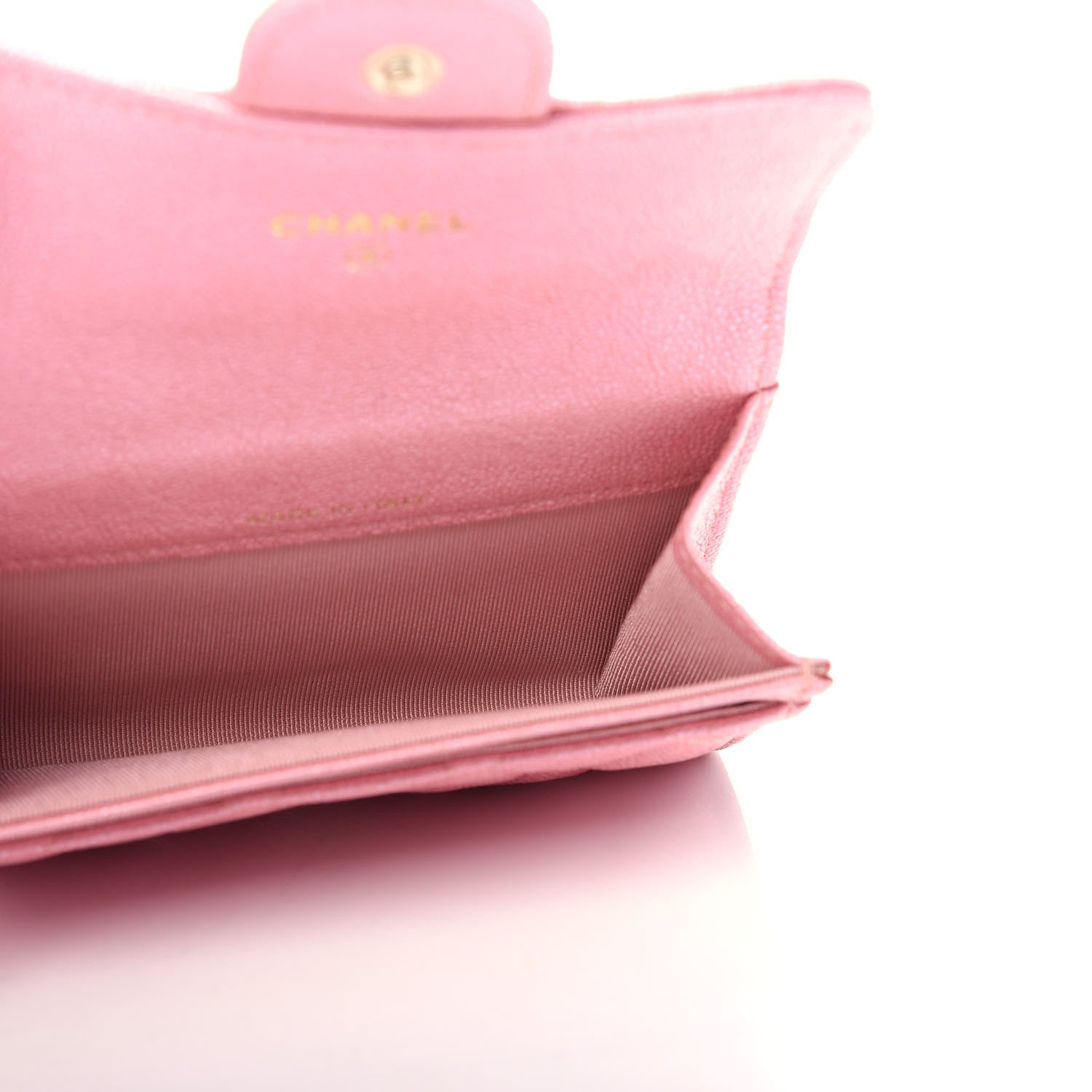 Chanel Iridescent Caviar Quilted Flap Card Holder Rose Pink 5 of 9