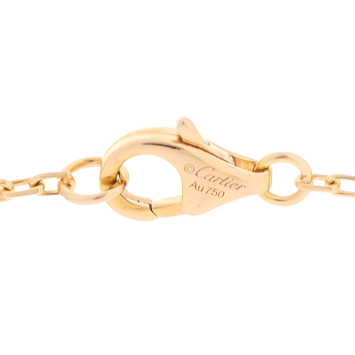 18K Pink Gold Diamond Interlocking LOVE Paved Necklace