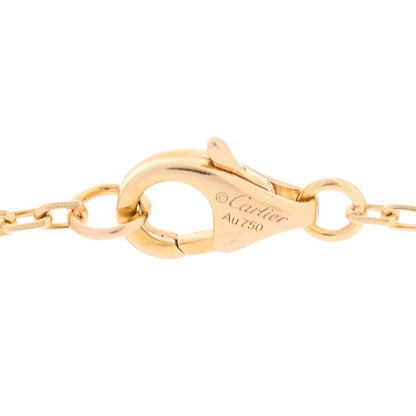 Cartier 18K Pink Gold Diamond Interlocking LOVE Paved Necklace 3 of 4