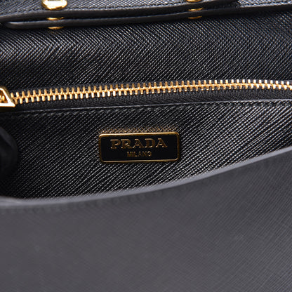 Prada Saffiano Bow Flap Wallet Black 6 of 9