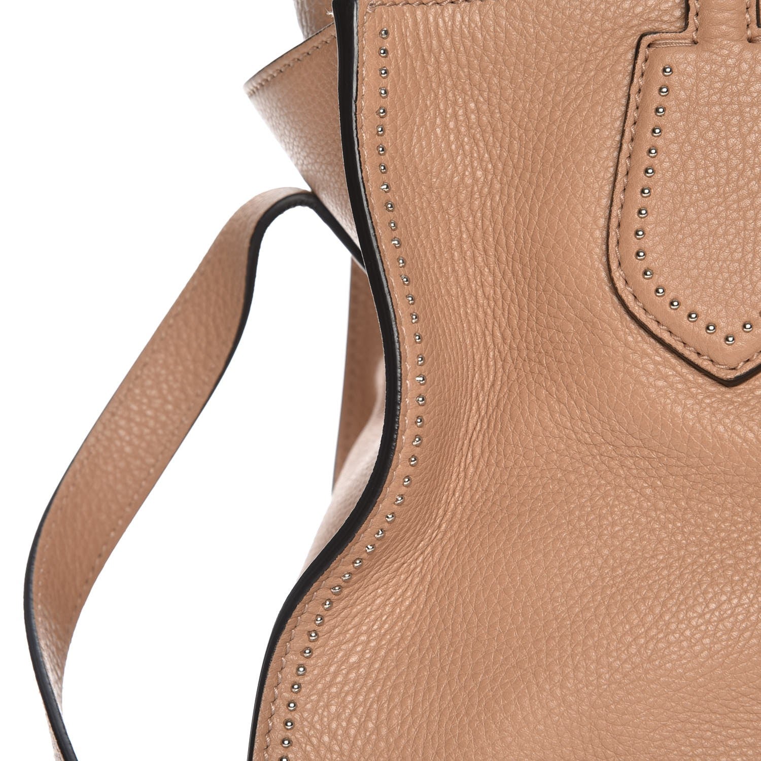 Gucci Cellarius Calfskin Ramble Studded Layered Tote Camelia 9 of 9