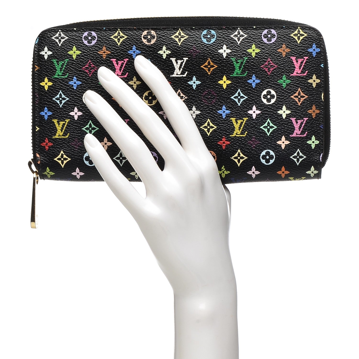 Louis Vuitton Monogram Multicolor Zippy Wallet Black 2 of 6
