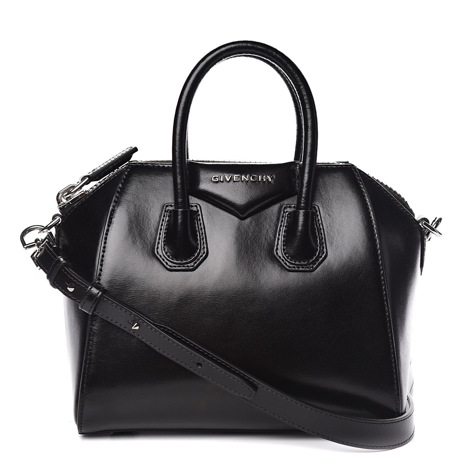 Givenchy Shiny Lord Calfskin Mini Antigona Black 1 of 13