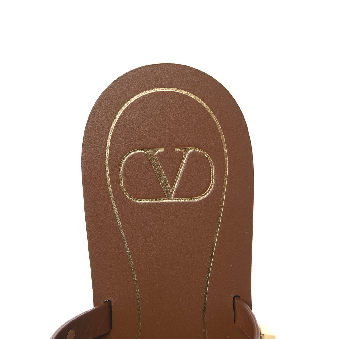 Calfskin Rockstud Flair Flat Thong Sandals 35 Selleria